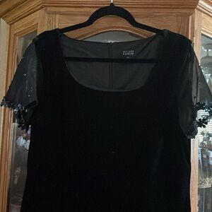 Black Velvet feel formal dress.  Size 14